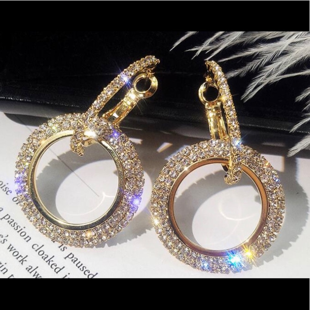 Gold Plated “Diamond” Earrings